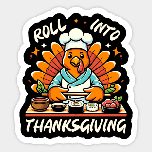 Quirky Thanksgiving Turkey - Suhsi Lovers Sticker